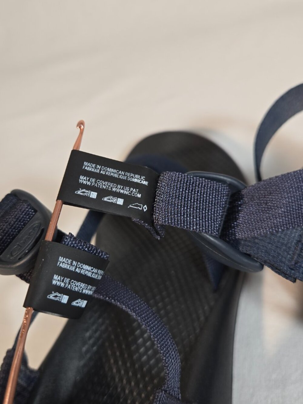 CHACO Blue Strappy Polyester All-Day-Arch-Support Classic Z1 Sandals Women Sz. 8 - Picture 16 of 17